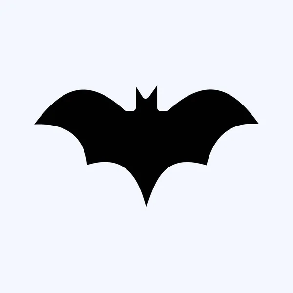 Icon Bat Vhodný Pro Halloween Symbol Styl Glyfu Jednoduchý Design — Stockový vektor