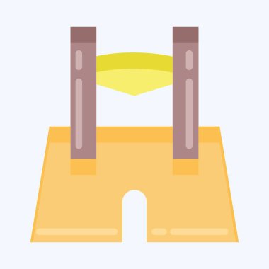 Icon Lederhose. Eğitim sembolü için uygun. Düz stil. Basit dizayn edilebilir. tasarım şablonu. Basit resimleme