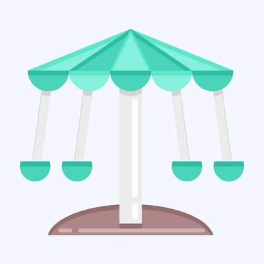 Simge Atlıkarınca. Eğitim sembolü için uygun. Düz stil. Basit dizayn edilebilir. tasarım şablonu. Basit resimleme