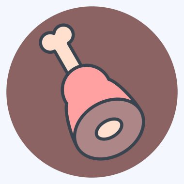 Simge jambonu. Eğitim sembolü için uygun. renk arkadaşı stili. Basit dizayn edilebilir. tasarım şablonu. Basit resimleme