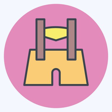 Icon Lederhose. Eğitim sembolü için uygun. renk arkadaşı stili. Basit dizayn edilebilir. tasarım şablonu. Basit resimleme