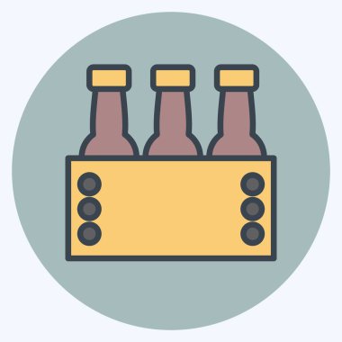 İkon Ekim Festivali. Eğitim sembolü için uygun. renk arkadaşı stili. Basit dizayn edilebilir. tasarım şablonu. Basit resimleme