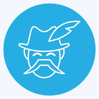 İkon Bavyera. Eğitim sembolü için uygun. Mavi gözlü. Basit dizayn edilebilir. tasarım şablonu. Basit resimleme