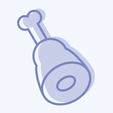 Simge jambonu. Eğitim sembolü için uygun. İki ton stili. Basit dizayn edilebilir. tasarım şablonu. Basit resimleme