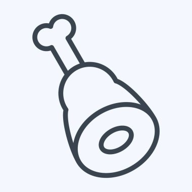 Simge jambonu. Eğitim sembolü için uygun. Sıra tarzı. Basit dizayn edilebilir. tasarım şablonu. Basit resimleme