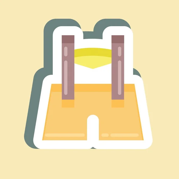Sticker Lederhose Suitable Education Symbol Simple Design Editable Design Template — 图库矢量图片