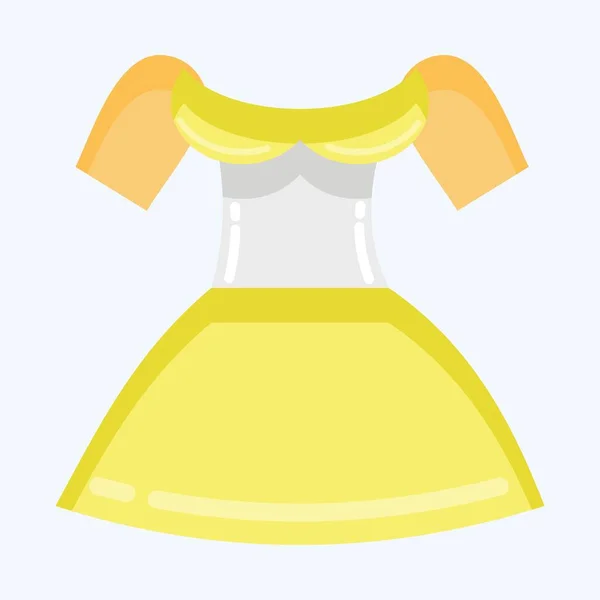 Icon Dirndl Suitable Education Symbol Flat Style Simple Design Editable — Vetor de Stock