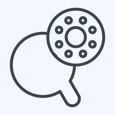 Simge Bobbin Davası. Eğitim sembolü için uygun. Sıra tarzı. Basit dizayn edilebilir. tasarım şablonu. Basit resimleme