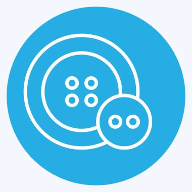 Simge Düğmeleri. Eğitim sembolü için uygun. Mavi gözlü. Basit dizayn edilebilir. tasarım şablonu. Basit resimleme