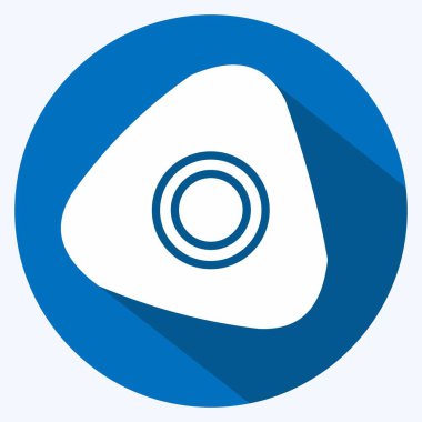 Simge tebeşiri. Eğitim sembolü için uygun. Uzun gölge tarzı. Basit dizayn edilebilir. tasarım şablonu. Basit resimleme