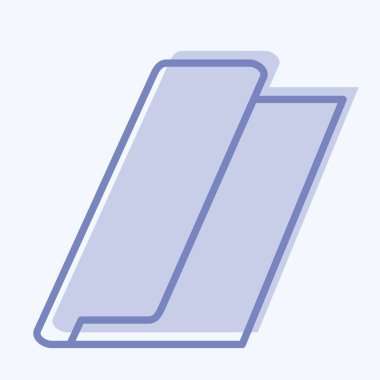 Simge kumaş rulosu. Eğitim sembolü için uygun. İki ton stili. Basit dizayn edilebilir. tasarım şablonu. Basit resimleme