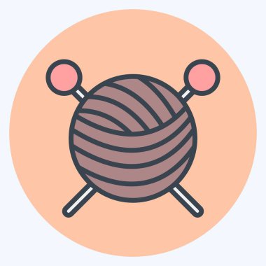 Simge örgü. Eğitim sembolü için uygun. renk arkadaşı stili. Basit dizayn edilebilir. tasarım şablonu. Basit resimleme