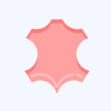 Simge Deri. Eğitim sembolü için uygun. Düz stil. Basit dizayn edilebilir. tasarım şablonu. Basit resimleme