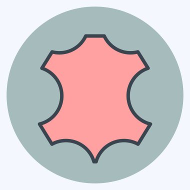 Simge Deri. Eğitim sembolü için uygun. renk arkadaşı stili. Basit dizayn edilebilir. tasarım şablonu. Basit resimleme