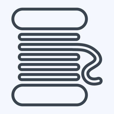 Simge Spool. Eğitim sembolü için uygun. Sıra tarzı. Basit dizayn edilebilir. tasarım şablonu. Basit resimleme