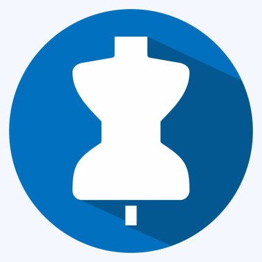 Simge Terzisi Şapşalı. Eğitim sembolü için uygun. Uzun gölge tarzı. Basit dizayn edilebilir. tasarım şablonu. Basit resimleme