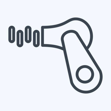 Simge Fermuarı. Eğitim sembolü için uygun. Sıra tarzı. Basit dizayn edilebilir. tasarım şablonu. Basit resimleme