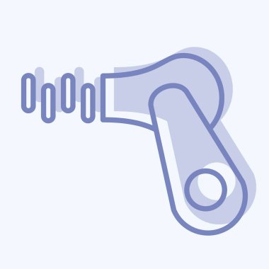 Simge Fermuarı. Eğitim sembolü için uygun. İki ton stili. Basit dizayn edilebilir. tasarım şablonu. Basit resimleme