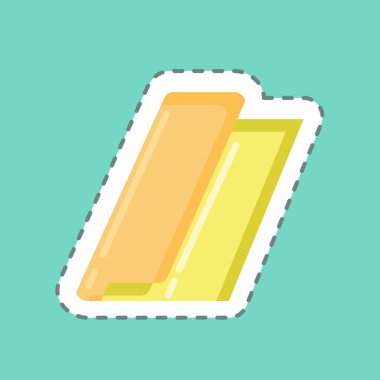 Çıkartma çizgisi kumaş rulo kesti. Eğitim sembolü için uygun. Basit dizayn edilebilir. tasarım şablonu. Basit resimleme