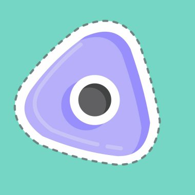 Çıkartma çizgisi tebeşiri kesti. Eğitim sembolü için uygun. Basit dizayn edilebilir. tasarım şablonu. Basit resimleme