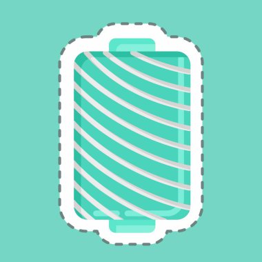 Çıkartma çizgisi Robbin 'i kesti. Eğitim sembolü için uygun. Basit dizayn edilebilir. tasarım şablonu. Basit resimleme