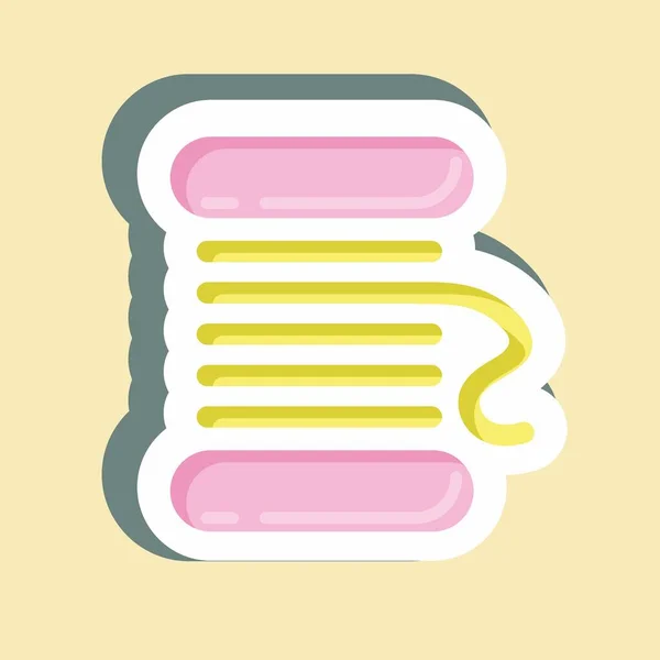 Sticker Spool Suitable Education Symbol Simple Design Editable Design Template — Stok Vektör