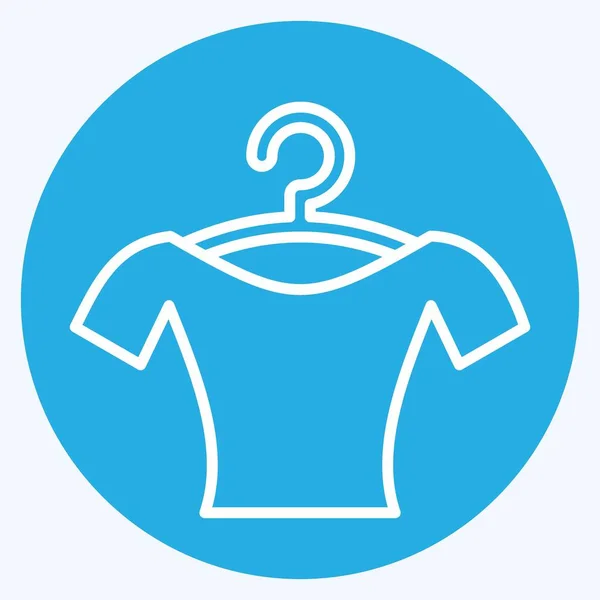 Icon Blouse Suitable Education Symbol Blue Eyes Style Simple Design — Vettoriale Stock