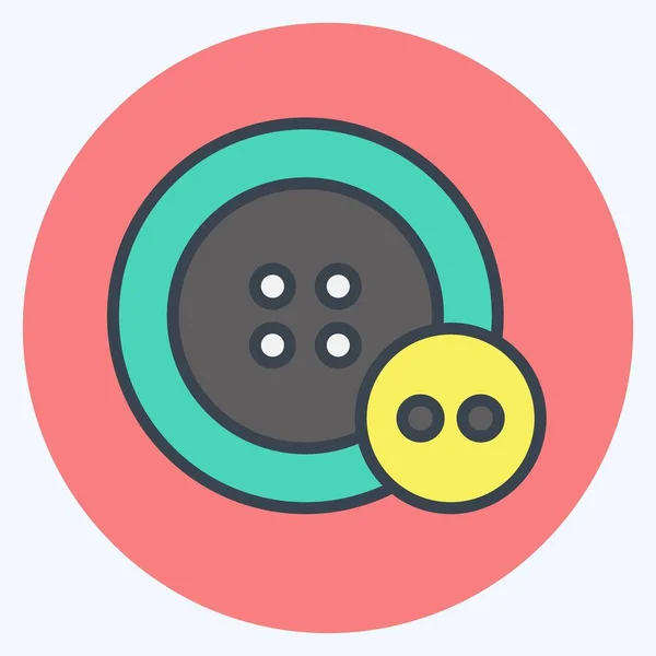 Icon Buttons Suitable Education Symbol Color Mate Style Simple Design — стоковый вектор