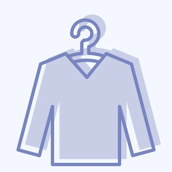Icon Knitwear Suitable Education Symbol Two Tone Style Simple Design — Διανυσματικό Αρχείο