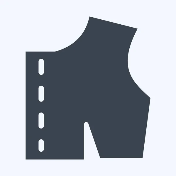 Simge Dikiş Kalıbı. Eğitim sembolü için uygun. Kabartma tarzı. Basit dizayn edilebilir. tasarım şablonu. Basit resimleme