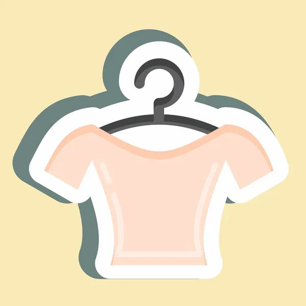 Sticker Blouse Suitable Education Symbol Simple Design Editable Design Template — Vetor de Stock