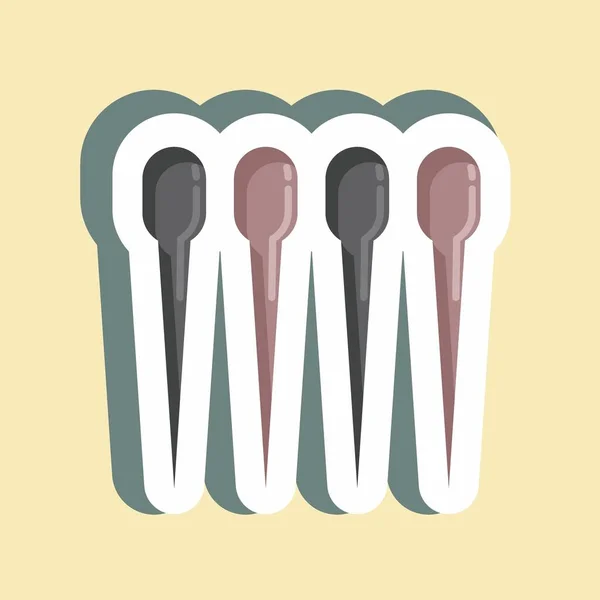 Sticker Sewing Needles Suitable Education Symbol Simple Design Editable Design — Stock vektor