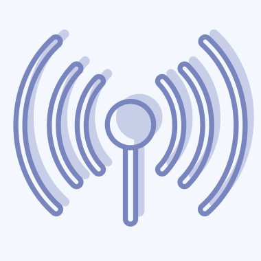 İkon kablosuz internet. Şehir Parkı sembolü için uygun. İki ton stili. Basit dizayn edilebilir. tasarım şablonu. Basit resimleme