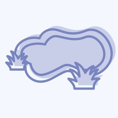 Simge Göleti. Şehir Parkı sembolü için uygun. İki ton stili. Basit dizayn edilebilir. tasarım şablonu. Basit resimleme