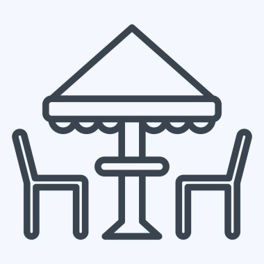 Simge Çadırı. Şehir Parkı sembolü için uygun. Sıra tarzı. Basit dizayn edilebilir. tasarım şablonu. Basit resimleme