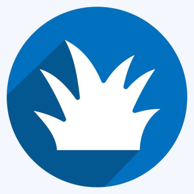 Simge çimenliği. Şehir Parkı sembolü için uygun. Uzun gölge tarzı. Basit dizayn edilebilir. tasarım şablonu. Basit resimleme