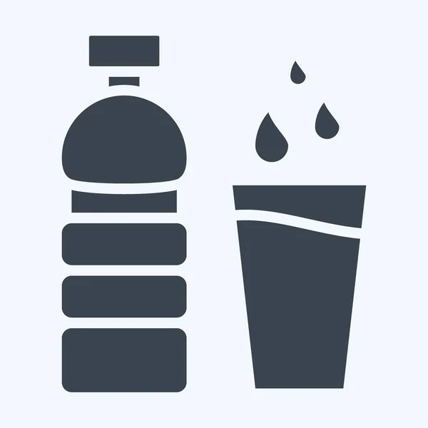 Icon Water Suitable City Park Symbol Glyph Style Simple Design — Archivo Imágenes Vectoriales