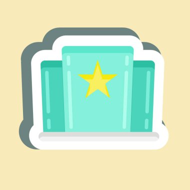 Sticker Hotel. suitable for education symbol. simple design editable. design template vector. simple illustration