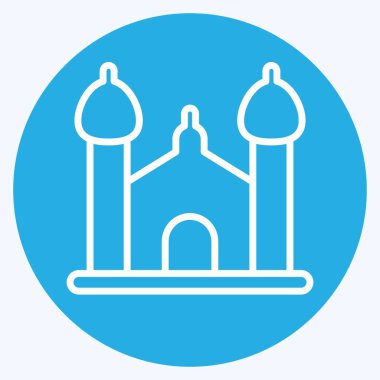 Icon Synagogue. suitable for education symbol. blue eyes style. simple design editable. design template vector. simple illustration
