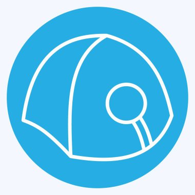 Simge Çadırı. Eğitim sembolü için uygun. Mavi gözlü. Basit dizayn edilebilir. tasarım şablonu. Basit resimleme