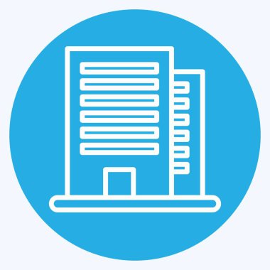 Icon Office. suitable for education symbol. blue eyes style. simple design editable. design template vector. simple illustration