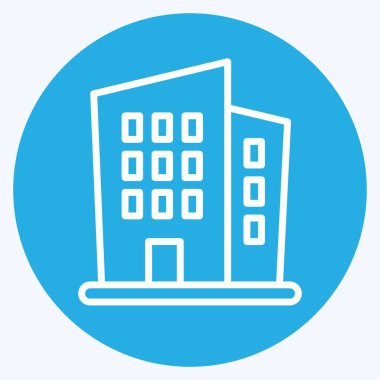 Icon New Building. suitable for education symbol. blue eyes style. simple design editable. design template vector. simple illustration