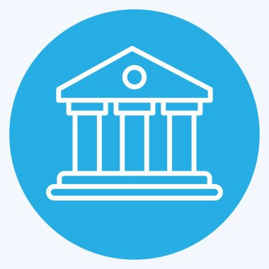 Icon Museum. suitable for education symbol. blue eyes style. simple design editable. design template vector. simple illustration