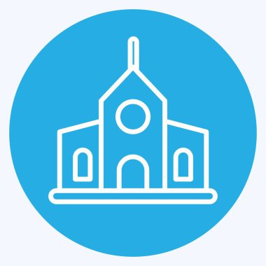 Icon Municipal. suitable for education symbol. blue eyes style. simple design editable. design template vector. simple illustration