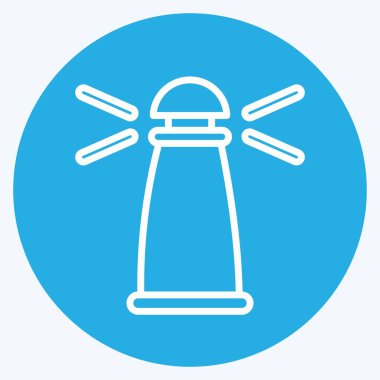 Icon Lighthouse. suitable for education symbol. blue eyes style. simple design editable. design template vector. simple illustration