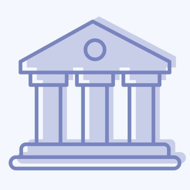 Icon Museum. suitable for education symbol. two tone style. simple design editable. design template vector. simple illustration