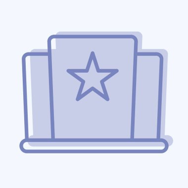 Icon Hotel. suitable for education symbol. two tone style. simple design editable. design template vector. simple illustration