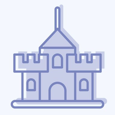 Icon Fortress. suitable for education symbol. two tone style. simple design editable. design template vector. simple illustration