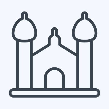 Icon Synagogue. suitable for education symbol. line style. simple design editable. design template vector. simple illustration