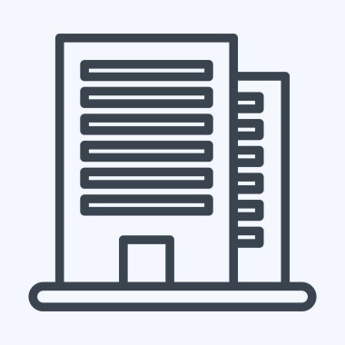 Icon Office. suitable for education symbol. line style. simple design editable. design template vector. simple illustration